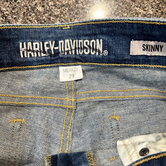 Harley-Davidson Dark Blue Skinny Jeans - Picture 2 of 8